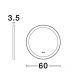 Oglinzi - Oglinda cu iluminat LED IP44 3000K Ural, 60cm, NVL-9006036