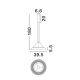 Pendule, Lustre suspendate - Lustra, Pendul LED, Aluminiu, Acrilic, Mantle 39,5cm NVL-9030109