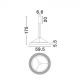 Pendule, Lustre suspendate - Lustra, Pendul LED, Aluminiu, Acrilic, Mantle 59,5cm NVL-9030110