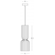 Pendule, Lustre suspendate - Pendul, Design Natural, PLASTER WHITE, ZB-2595