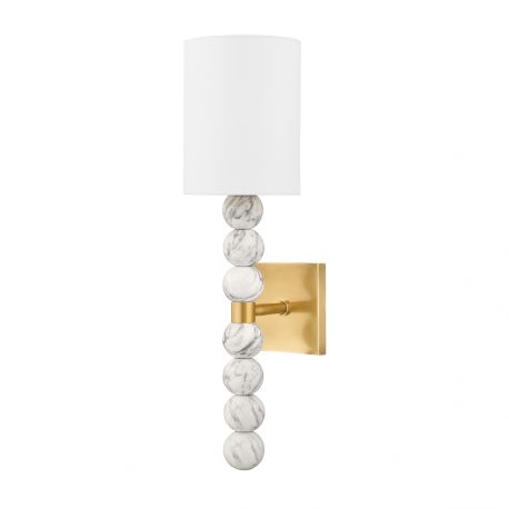 Aplice, corpuri de iluminat pentru pereti - Aplica de perete LUX, Marmura, Alama, KODIAK 397-01-VB-CE HVL