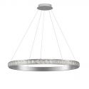 Lustra LED design circular, Otel, Argintiu, Cristal K9, ETEKEN NVL-9501216