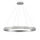 Pendule, Lustre suspendate - Lustra LED design circular, Otel, Argintiu, Cristal K9, ETEKEN NVL-9501216
