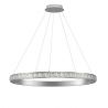 Lustra LED design circular, Otel, Argintiu, Cristal K9, ETEKEN NVL-9501216
