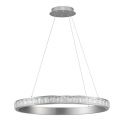 Lustra LED design circular, Otel, Argintiu, Cristal K9, ETEKEN NVL-9501215