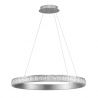 Lustra LED design circular, Otel, Argintiu, Cristal K9, ETEKEN NVL-9501215