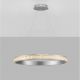 Pendule, Lustre suspendate - Lustra LED design circular, Otel, Argintiu, Cristal K9, ETEKEN NVL-9501215