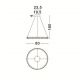 Pendule, Lustre suspendate - Lustra LED design circular, Otel, Argintiu, Cristal K9, ETEKEN NVL-9501215