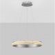 Pendule, Lustre suspendate - Lustra LED design circular, Otel, Argintiu, Cristal K9, ETEKEN NVL-9501214