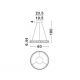 Pendule, Lustre suspendate - Lustra LED design circular, Otel, Argintiu, Cristal K9, ETEKEN NVL-9501214