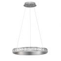 Lustra LED design circular, Otel, Argintiu, Cristal K9, ETEKEN NVL-9501214