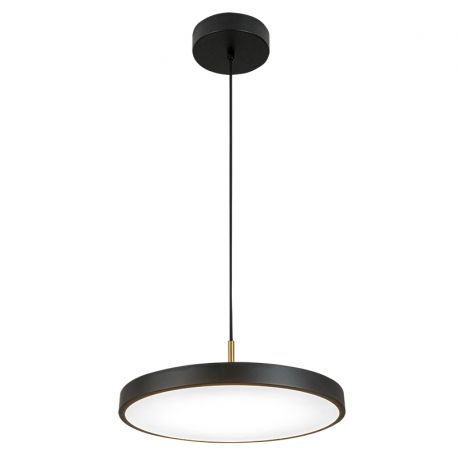 Pendule, Lustre suspendate - Pendul LED Diametru 40cm, Negru, 18W BLACK-BRUSHED BRASS ZB-25145