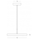 Pendule, Lustre suspendate - Pendul LED Diametru 40cm, Negru, 18W BLACK-BRUSHED BRASS ZB-25145