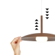 Pendule, Lustre suspendate - Lustra/Pendul LED design modern LIDIA cafeniu MA-8978