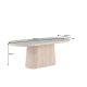 Mese dining - Masa ovala, Ceramica Gri, Furnir Nuc, UNIQUE 200cm A-46380 VC