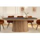 Mese dining - Masa ovala, Ceramica Gri, Furnir Nuc, UNIQUE 200cm A-46380 VC