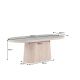 Mese dining - Masa ovala, Ceramica Gri, Furnir Nuc, UNIQUE 200cm A-46380 VC