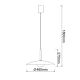 Pendule, Lustre suspendate - Lustra/Pendul LED design modern LIDIA alb MA-8979