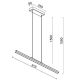 Pendule, Lustre suspendate - Lustra LED suspendata design modern liniar LINEAL negru MA-8957