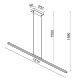 Pendule, Lustre suspendate - Lustra LED suspendata design modern liniar LINEAL aurie MA-8961