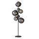 Lampa de podea moderna cu 7 globuri sticla fumurie LIQUID DIAMOND A-46024 VC