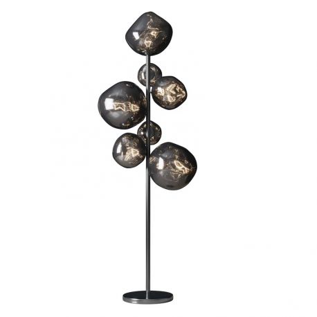 Lampadare - Lampa de podea moderna cu 7 globuri sticla fumurie LIQUID DIAMOND A-46024 VC