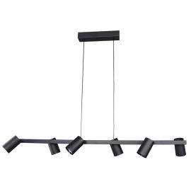 Pendule, Lustre suspendate - Lustra suspendata cu 6 spoturi SAL negru MA-8298