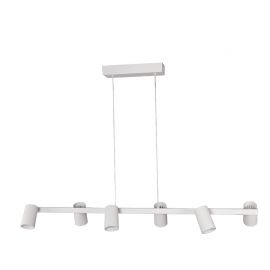 Pendule, Lustre suspendate - Lustra suspendata cu 6 spoturi SAL alb MA-8297