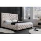 Paturi - Pat elegant tapitat cu catifea sampanie, Paris 160x200cm A-6543106 VC