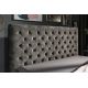 Paturi - Pat elegant tapitat cu catifea gri olive, Paris 180x200cm A-6541076 VC