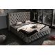 Paturi - Pat elegant tapitat cu catifea gri olive, Paris 180x200cm A-6541076 VC