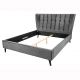 Pat dublu tapitat design modern Sixties 160x200cm, gri inchis A-6540995 VC