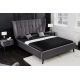 Paturi - Pat dublu tapitat design modern Sixties 160x200cm, gri inchis A-6540995 VC