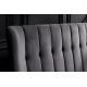 Paturi - Pat dublu tapitat design modern Sixties 160x200cm, gri inchis A-6540995 VC