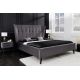 Paturi - Pat dublu tapitat design modern Sixties 160x200cm, gri inchis A-6540995 VC