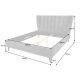 Paturi - Pat dublu tapitat design modern Sixties 160x200cm, gri inchis A-6540995 VC