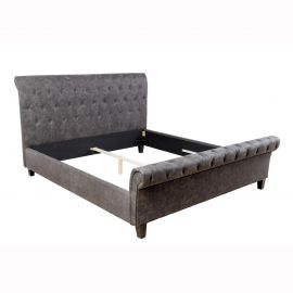 Paturi - Pat dublu tapitat Kensington 160x200cm, gri inchis A-6540605 VC