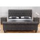Paturi - Pat dublu tapitat Kensington 160x200cm, gri inchis A-6540605 VC