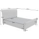 Paturi - Pat dublu tapitat Kensington 160x200cm, gri inchis A-6540605 VC
