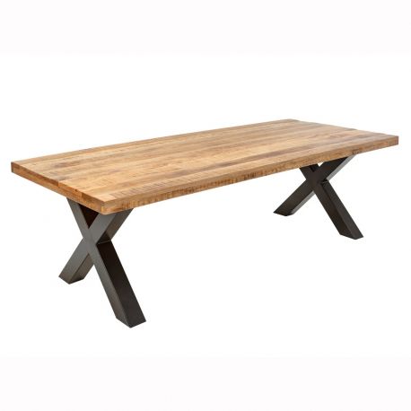 Mese dining - Masa design industrial Iron Craft X II 240cm Mango A-6540057 VC