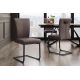 Seturi scaune, HoReCa - Set de 2 scaune, Metal, Piele Naturala, Gri Taupe, SAMSON A-45173 VC