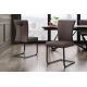 Seturi scaune, HoReCa - Set de 2 scaune, Metal, Piele Naturala, Gri Taupe, SAMSON A-45173 VC
