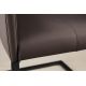 Scaune - Scaun cu brate, Metal, Piele Naturala, Gri Taupe, SAMSON A-45175 VC