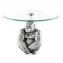 Masuta auxiliara design unicat Kong 60cm, argintiu A-45435 VC