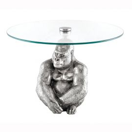 Masute Living - Masuta auxiliara design unicat Kong 60cm, argintiu A-45435 VC