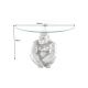 Masute Living - Masuta auxiliara design unicat Kong 60cm, argintiu A-45435 VC