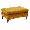 Taburete elegant stil Chesterfield, Catifea, Galben Mustar, MODERN BAROCK 90cm A-44395 VC