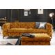 Banchete-Tabureti - Taburete elegant stil Chesterfield, Catifea, Galben Mustar, MODERN BAROCK 90cm A-44395 VC