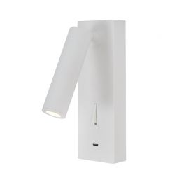 Aplica de perete, Mufa USB, LED, Tarifa III alb MA-8984