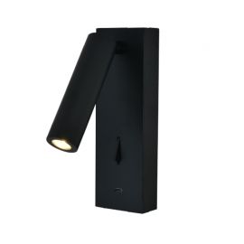 Aplice, corpuri de iluminat pentru pereti - Aplica de perete, Mufa USB, LED, Tarifa III negru MA-8985